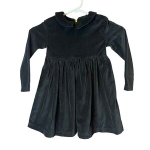 Papallou Peter Pan Collar Black Dress 3/4 Girls